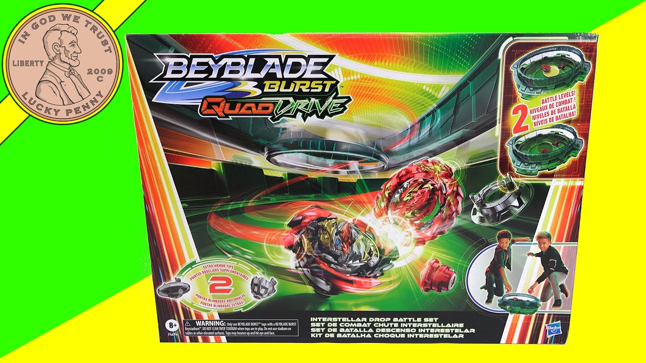 Hasbro F4694 Beyblade Burst QuadDrive Interstellar Drop Battle Set Game 