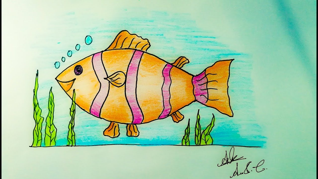 Рыбы рисунок 3 класс. Рисунок рыба простой рисунок. How to draw the Fish which is jumping off the Water.