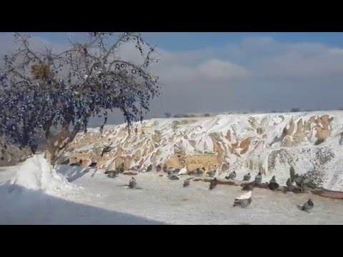 Uchisar Güvercinlik Vadisi - Cappadocia Pigeon Valley Snow 2016