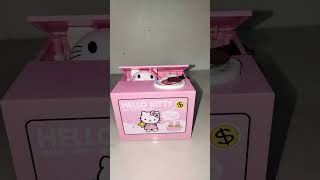 Hello Kitty Pink Automatic Coin Bank?? #hellokitty #asmr #Trending #viral #shortsfeed #toys ##shorts