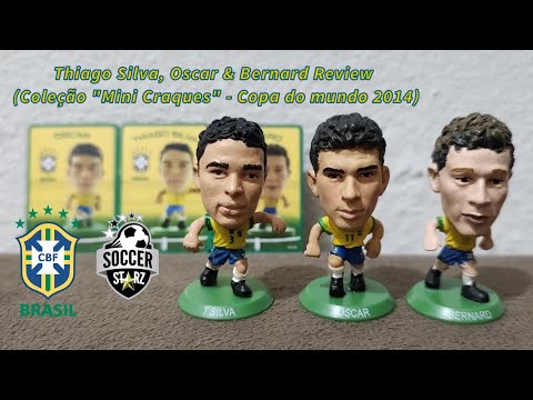 Lot 6 SoccerStarz Messi Neymar Silva Oscar Brazil Football Figure player  2016