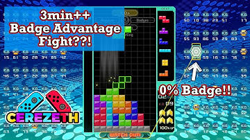 Tetris 99 - 3min++ 1v1 Against 0% Badge Opponent??!