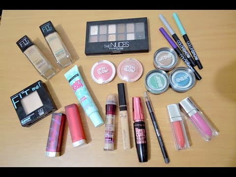 UNBOXING PRODUK MAYBELLINE DIBAWAH 100 RIBU, Baby skin, Age Rewind, Fit Me, Eyeliner, The Nudes. 