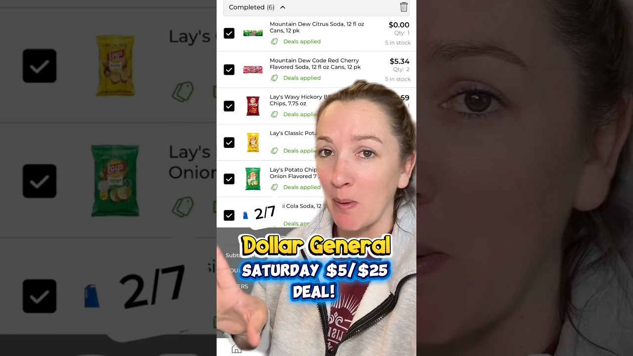 Акция Dollar General в субботу, 7 февраля! Скидка 70% на газировку и чипсы! 