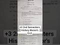 +32nd Semesters History Honor questions paper#ytshorts #exampaper