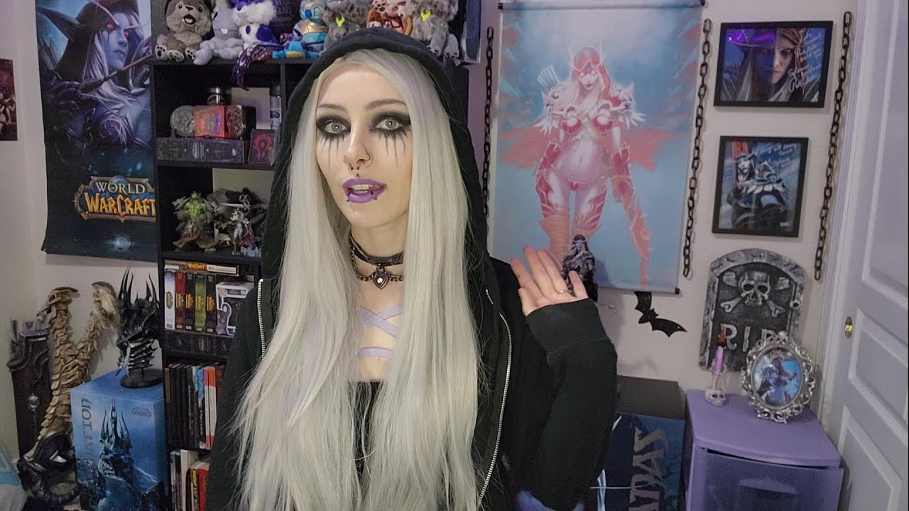 💜 Sylvanas Windrunner Banshee Queen Tears Makeup Tutorial 🖤