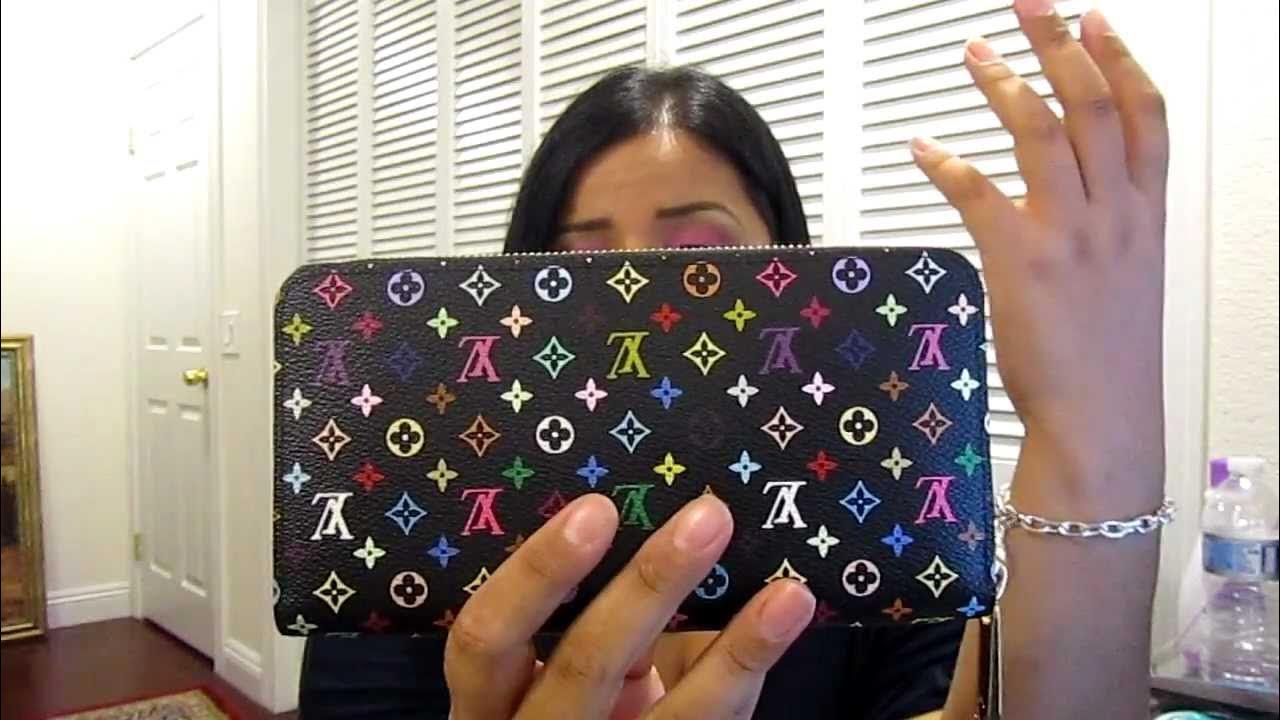 LOUIS VUITTON Black Monogram Multicolore Zippy Wallet