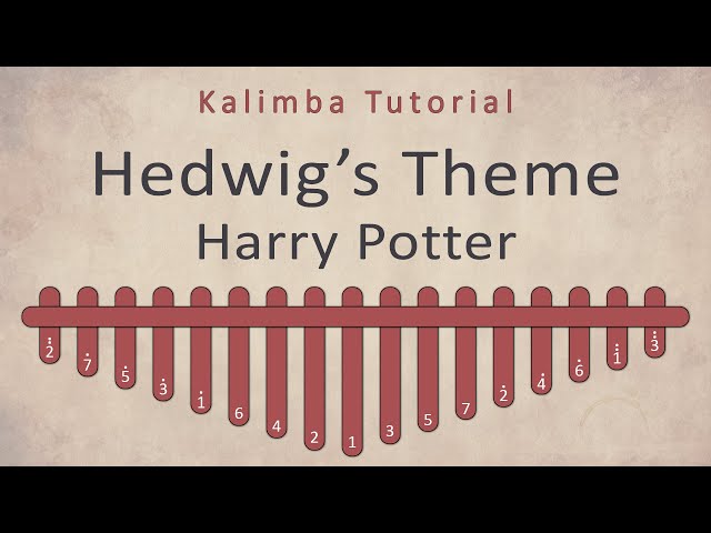 Harry Potter - Harry's Wondrous World - 8 key kalimba Kalimba Tabs Letter &  Number Notes Tutorial 