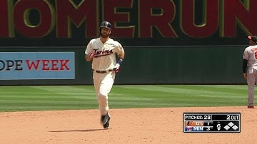 BAL@MIN: Mauer hits back-to-back homer