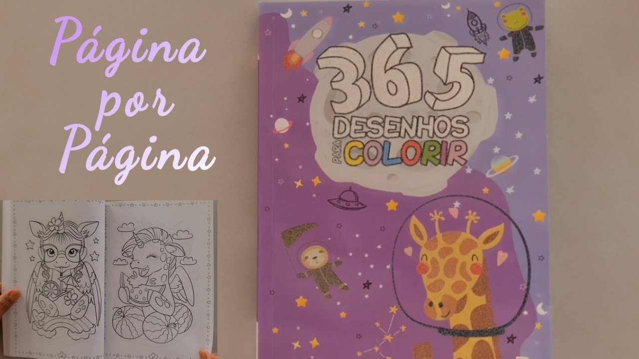 🌈Magia das Cores-Pintar Para Relaxar/Mostrando página por página do livro 365 desenhos para colorir