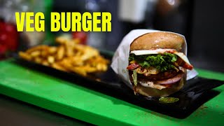 Veggie Loaded Cheese Burger Cooking and Eating ASMR | Cafe Chattoraaz #asmrcooking
