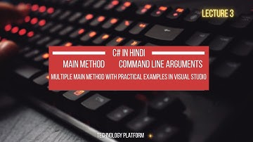 main method in c# in hindi | multiple main methods in c# | string args | command line arguments
