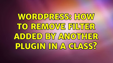 Wordpress: How to remove filter added by another plugin in a class? (2 Solutions!!)