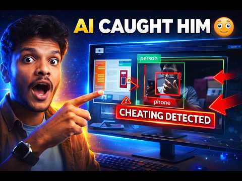 AI Catches Cheating Live 😳 | AI-Based Online Exam Proctoring System | Real-Time Object Detection