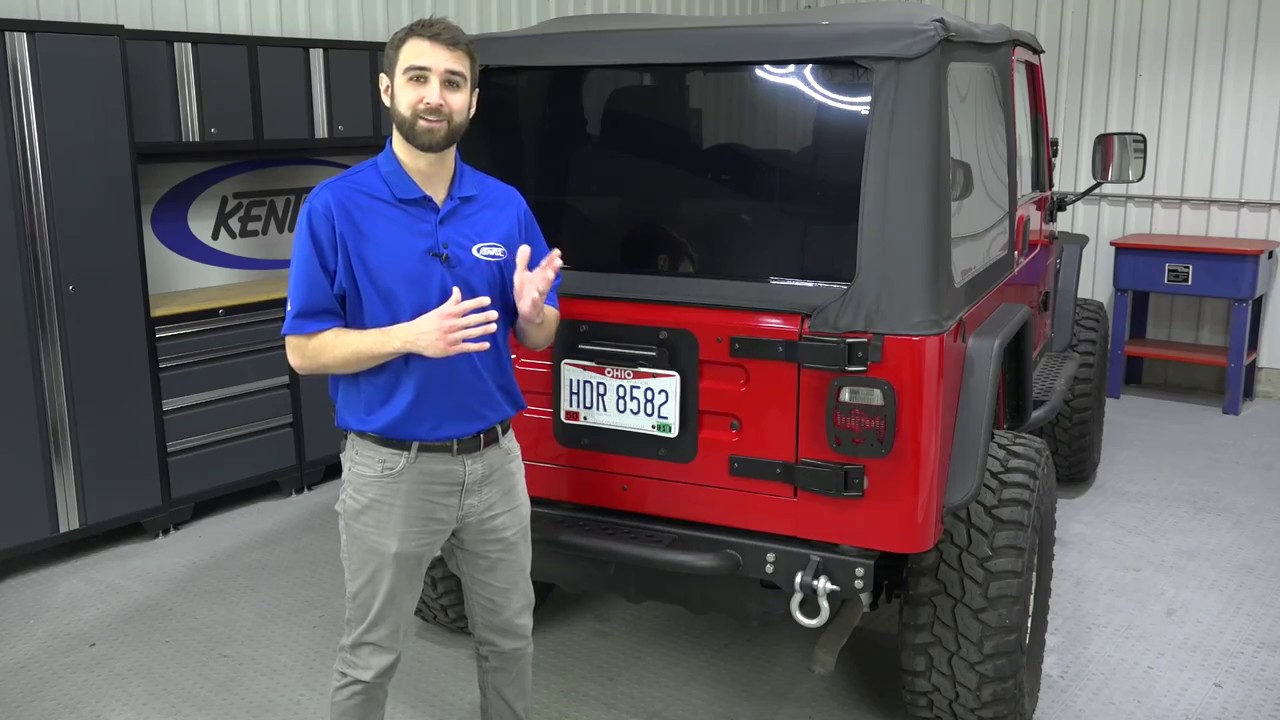 Kentrol Tailgate Hinges for the Jeep Wrangler TJ | 30478 50478 - YouTube