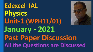 A lesson Edexcel IAL January 2021 Unit 1 WPH11 Past Paper Discussion Mechanics Solid Fluid Materials