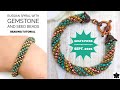 Russian Spiral Beaded Bracelet with Gemstone and Seed Beads Tutorial