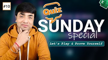 QUIZ SUNDAY #10 | LIVE Interactive Excel Quiz Questions with Answers