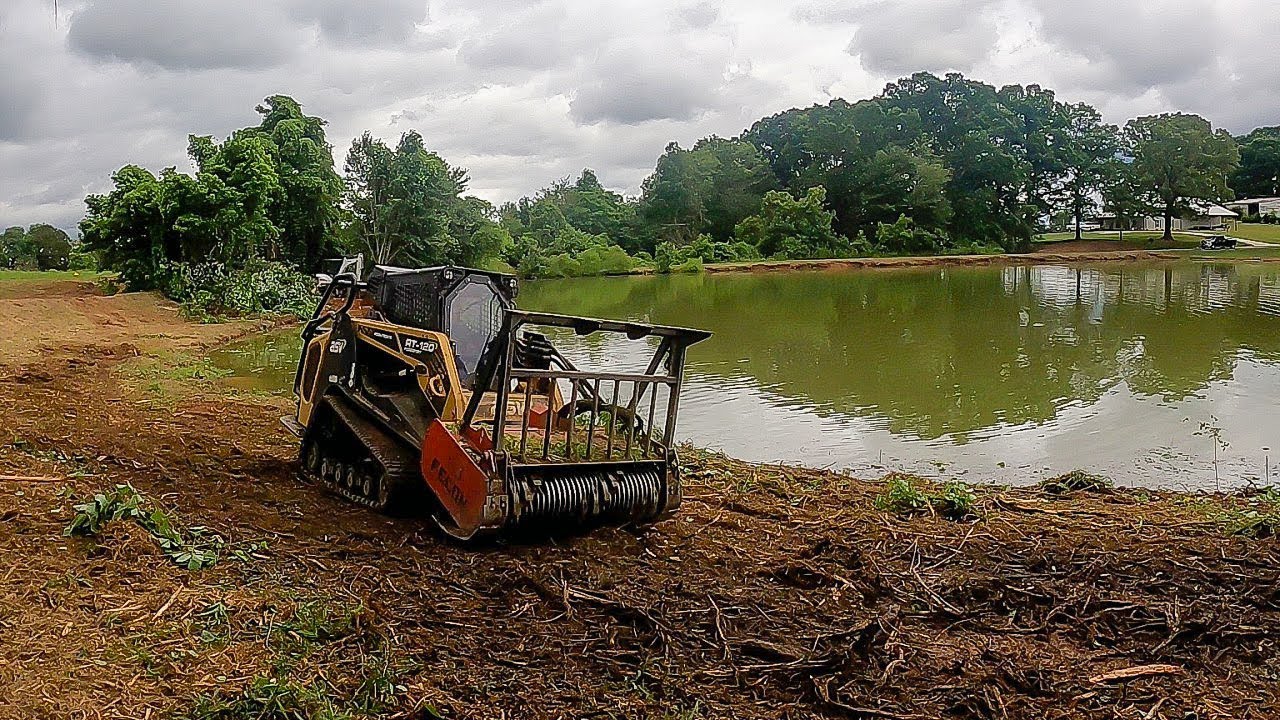Finish up around Pond Job YouTube