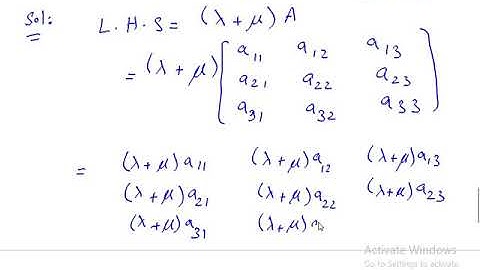 Matrices and Determinants (1st year Math) chapter 3 Exercise 3.1