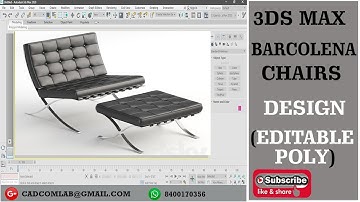 3DS MAX  EDITABLE POLY BARCOLENA CHAIR DESIGN FULL