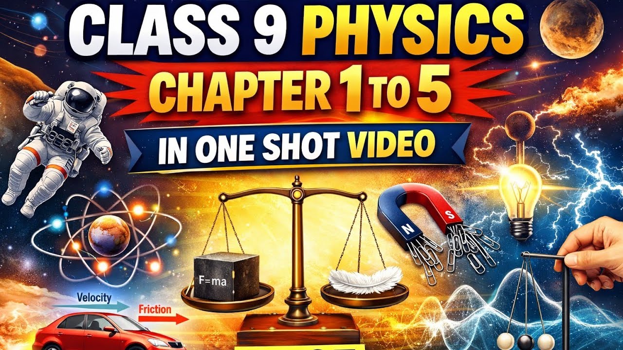 Physics | Class 9 | Ch 1 to Ch 5 Revision In One Shot Video | CBSE ...