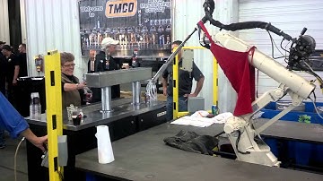 Beer serving robot at TMCO open house
