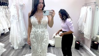 TRYING ON WEDDING DRESSES WHILE PREGNANT!