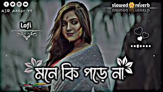মনে কি পড়ে না   Mone Ki Pore Na   Bangla Lerics Song   Lo Fi Song🎶 slowed🌼reverb