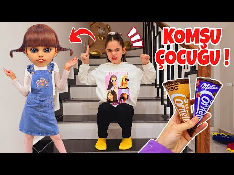 ELİF GICIK KOMŞU KIZI GİZLİ GELDİ !! DONDURMALARI ALDI !! بابا جاب لي بالون - جنى مقداد | طيور بيبي