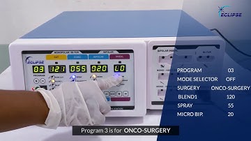 Eclipse Electrosurgery Unit Cresta - Connections and Program Settings | A guide on how to use safely