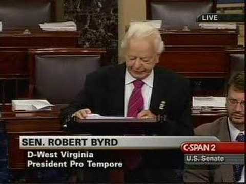 Sen. Robert Byrd (D-WV) defends his age on the Senate floor.