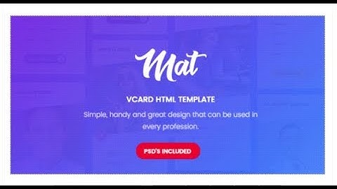 Mat - vCard & Resume Template | Themeforest Templates