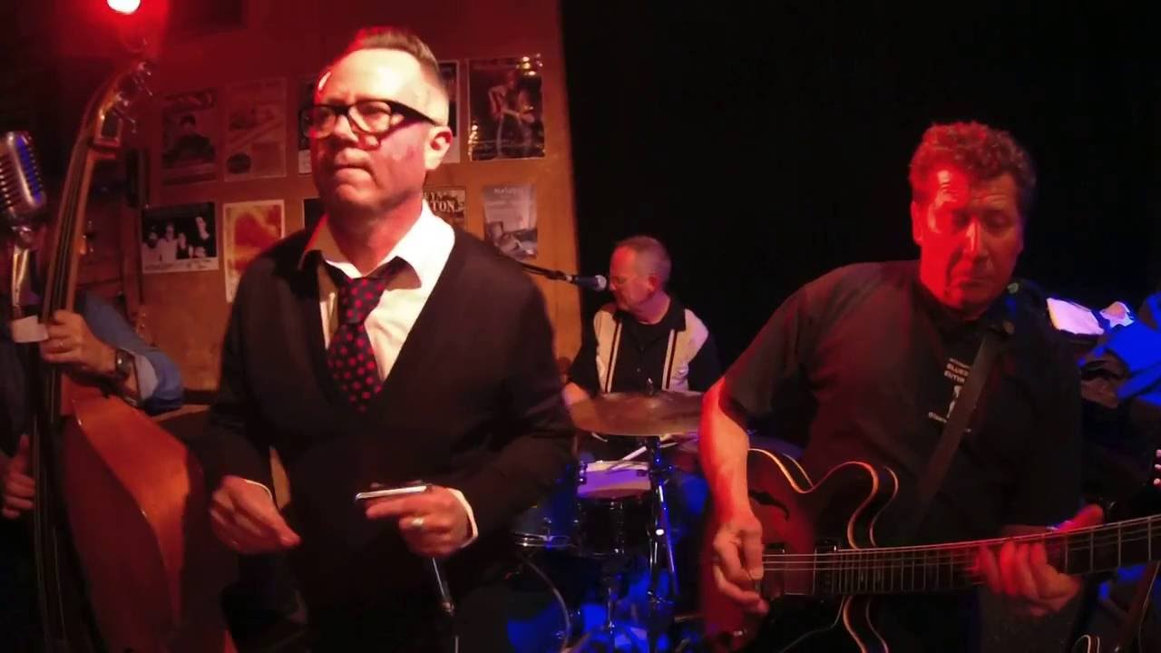 The Jump Devils singing a Canned Heat song, 'Sugar Bee'. Filmed by