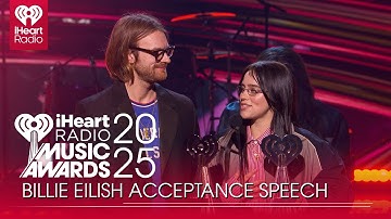 Billie Eilish Accepts The Album Of The Year Award At The 2025 iHeartRadio Music Awards