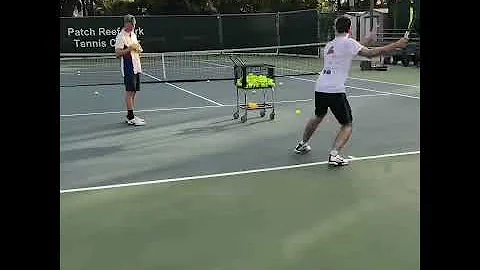 Top Spin forehand Drill (Over Basket) with Coach Dustin Opalka