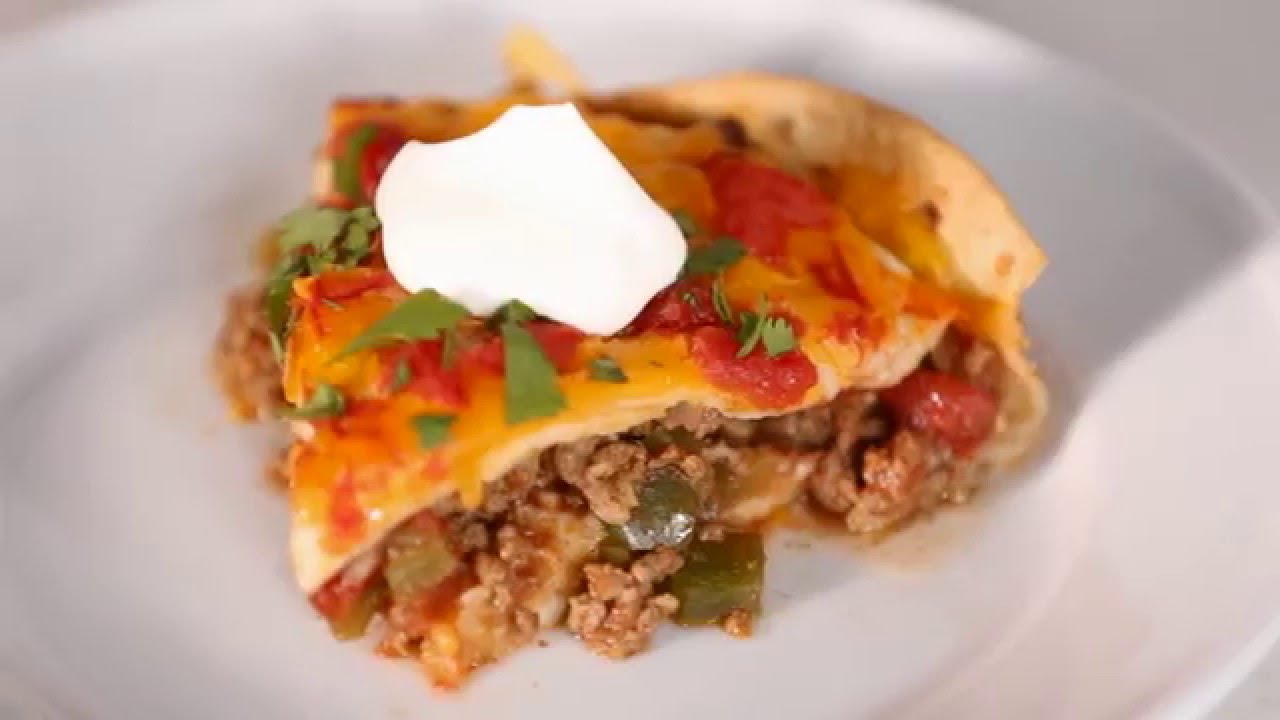 Dinner Tonight: Easy Beef Taco Pie - YouTube