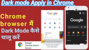 how to enable dark mode in Chrome Browser #shorts
