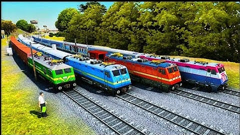 TWO TRAINS CROSSING IN X CROSSING RAIL | BUMPY RAILROAD | Train Simulator | Railwork | NTG GAMING