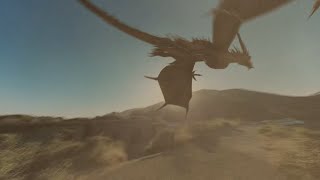 Dragon flying next to Golden Gate Bay Area (Universe gameplay)