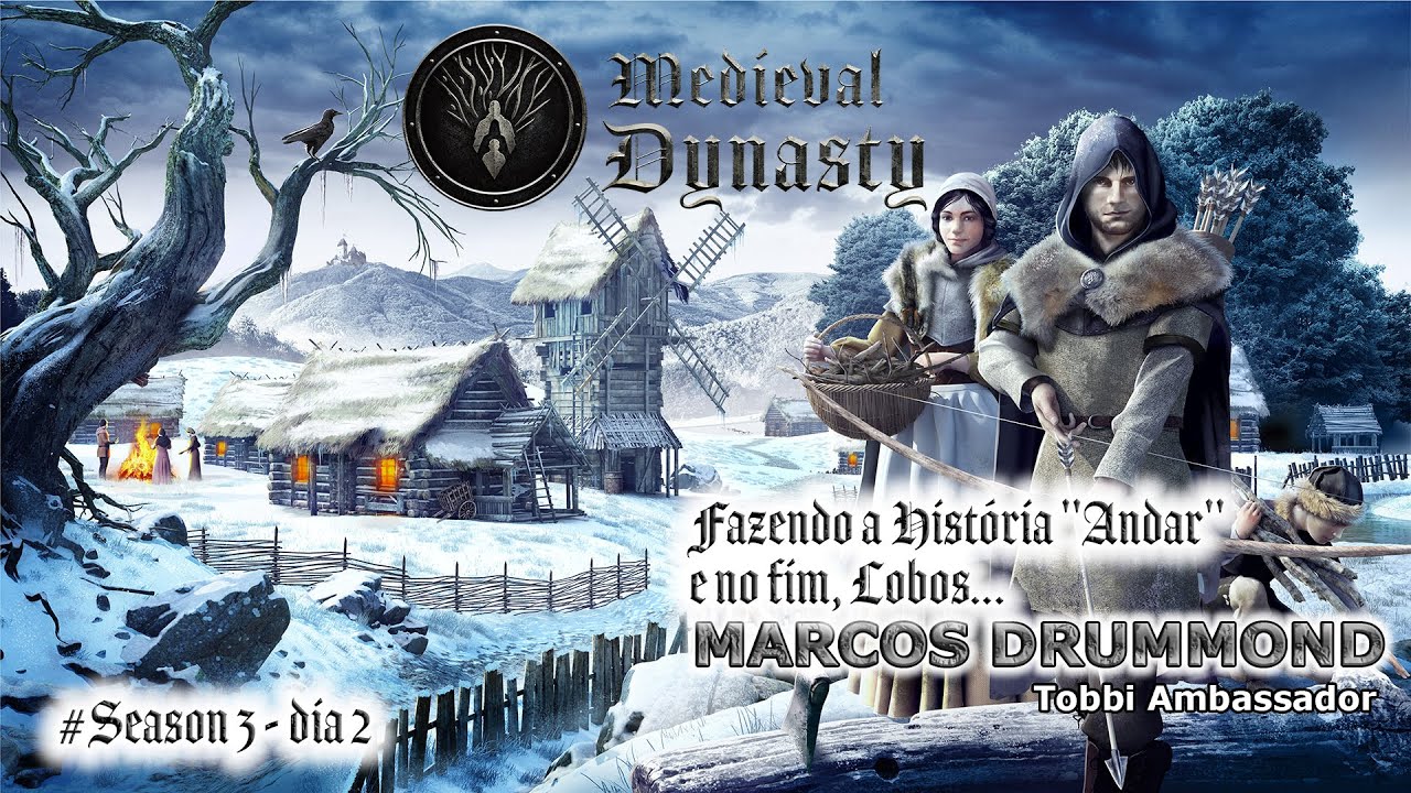 Medieval Dynasty – Season 3 – Dia 2 – Fazendo a História ''Andar'' e no fim, Lobos…