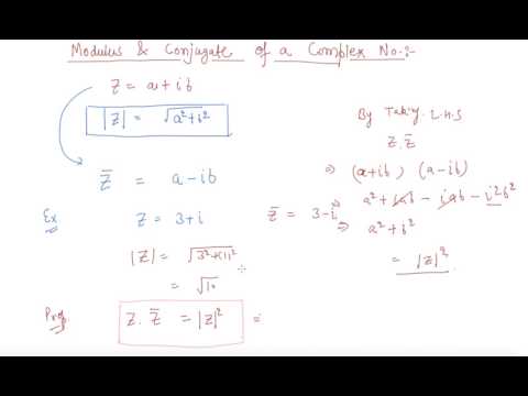 Modulus and Conjugate