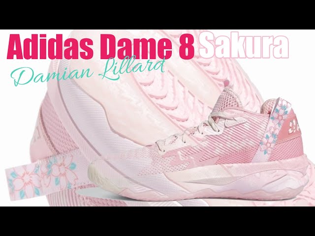 Damian Lillard Adidas Dame 8 Sakura Detailed Look - YouTube