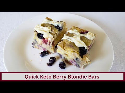 Quick and Easy Keto Berry Blondie Bars (Nut Free and Gluten Free)