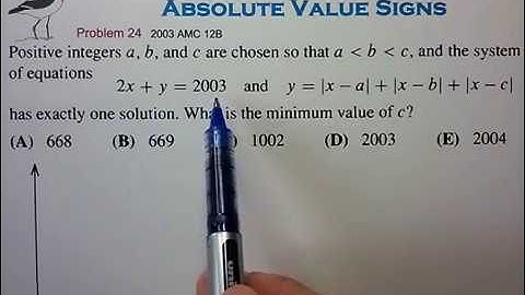 AMC10/12 Prep: Absolute Value Signs