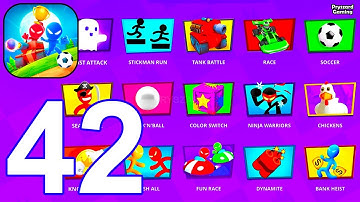 Stickman Party 1 2 3 4 MiniGames - Gameplay Part 42 Tournament Mode New Funny Mini Games 2024 Update