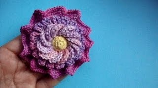 Как вязать цветок Урок 52 Сrochet flower pattern for free Вязание крючком(http://www.knittingforbeginners.ru/ каталог уроков вязания Как вязать цветок - закажи новые видео-уроки вязания: http://feedburner.go..., 2013-11-18T09:08:42.000Z)