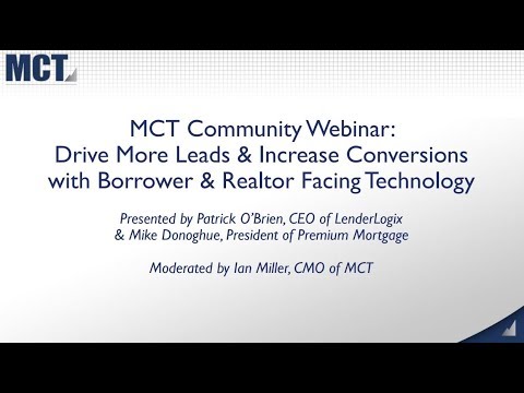 MCT Community Webinar - Drive More Leads & Increase Conversions with Technology