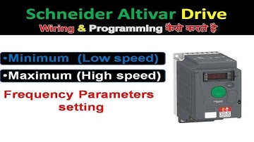 🔴 Schneider Altivar Drive parameters setting | maximum minimum frequency | Hindi @SchneiderEindia