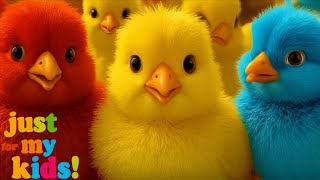 Colorful Chicks Adventure🌈🐥Exciting Discoveries & Learning Colors, Fruits & Fun Rhymes‼